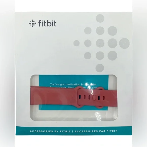 New in Box Fitbit Infinity Band Versa 3 Pink Sand Wristwatch Band Strap 24mm
